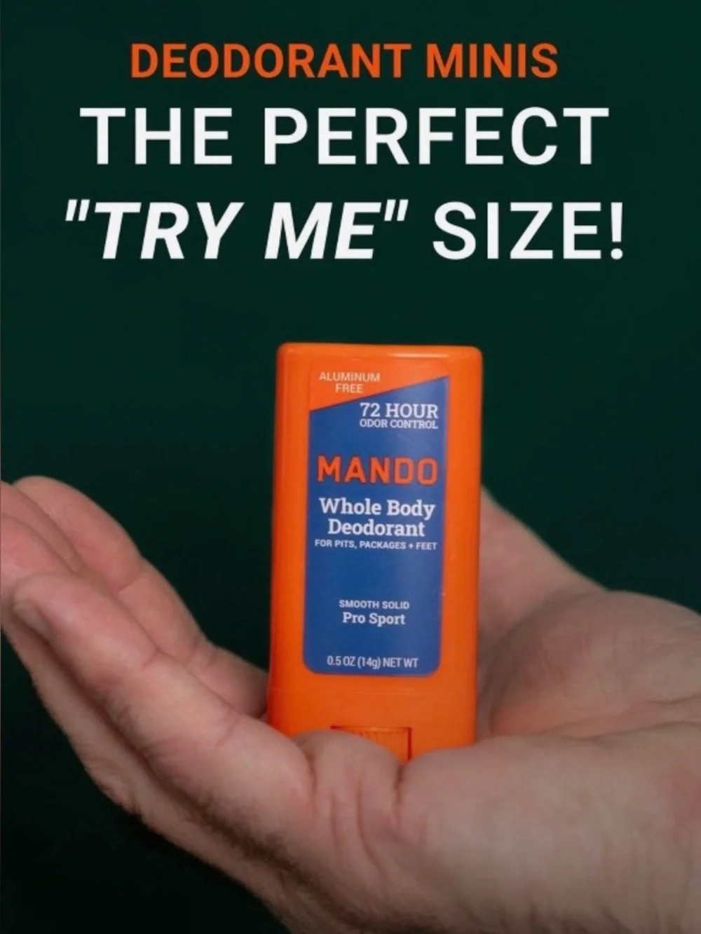 Ⓜ️$12Ⓜ️ NEW MANDO Travel Size Whole Body Deodorant 0.5oz, 3 count